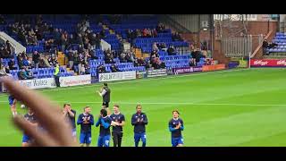 Oldham Athletic Players Thanking Fans Vs Tranmere Rovers 21124 202425 [upl. by Eiramrebma304]