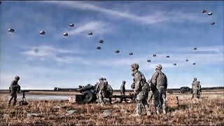 Airborne‬ Artillery Drop amp Live Fire 105mm Howitzers [upl. by Skees]