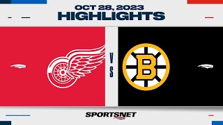 NHL Highlights  Red Wings vs Bruins  October 28 2023 [upl. by Fafa]