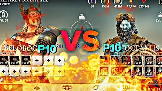 SOLO BELOBOG P10🔥vs❄️OCEANUS P10 X FACTOR  Max resists  Dawn of Titans [upl. by Alrahc776]