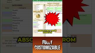 How To Create A Weekly Planner In Excel  FROM SCRATCH [upl. by Sausa]