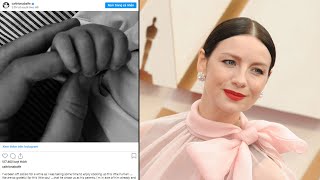 Caitriona Balfe shows off her first child [upl. by Yrailih]