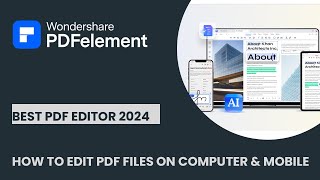 How to edit pdf files on computer amp mobile  Best PDF editor 2024 [upl. by Kolb]