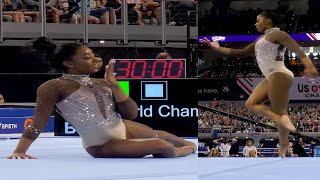 Simone Biles Slow Motion Floor Exercise FX Xfinity 2024 Championships Senior Women Session 2 Day 2 [upl. by Oby]