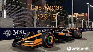 F1 24 US Las Vegas Strip Circuit Time Trial Hot Lap 129151 [upl. by Zetnas65]