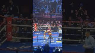 Oscar Collazo vs Thammanoon Niyomtrong last round nok down latino night [upl. by Akimert800]