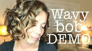 DEMO Styling my wavy bob  Bounce Curl review  Alyson Lupo [upl. by Doug]