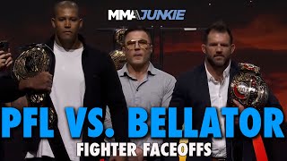 PFL vs Bellator Champions Full Press Conference Faceoffs FerreiraBader SantosRomero More [upl. by Ellicott]