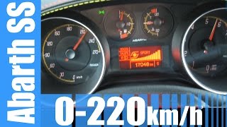 Abarth Punto Evo SS SuperSport 0220 kmh FAST Acceleration Test Autobahn [upl. by Arebma]