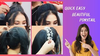 Quick Easy Beautiful Ponytail Hairstyle [upl. by Billie]