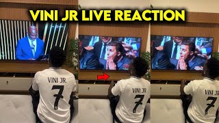 They filmed Vinicius Jrs Live Reaction of the Ballon Dor 😡 [upl. by Eybbob]