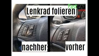 LENKRAD FOLIEREN  Erklärt für Anfänger  BMW  Carbon  Folie fürs Cockpit [upl. by Hartzell]