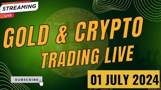 01 JULY  Live Market Analysis for Gold and Crypto  The Directional Trader [upl. by Tuneberg522]