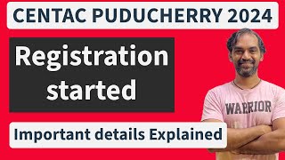 Centac Puducherry 2024 MBBS registration started 🔴 important centacpuducherry [upl. by Bertelli]