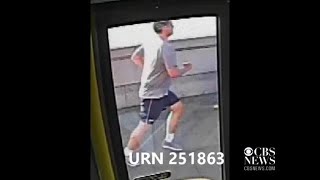 London jogger caught on video pushing woman in front of bus [upl. by Tebor447]