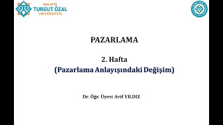 Pazarlama Dersi  2 Hafta Sunumu Pazarlama Anlayışındaki Değişim [upl. by Attej]