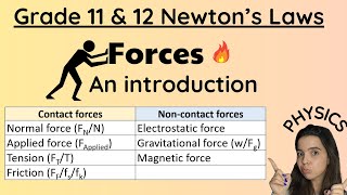 Grade 11 and 12 Forces Physics [upl. by Yrelle]