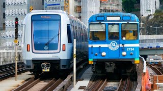 Stockholms Tunnelbana  Sommar 2022  Tåg C6 C14 C20 C30 [upl. by Hnid163]