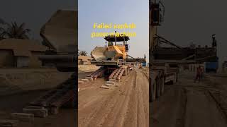 Asphalt paver machine video asphalt paver machine Fail unload by trailers asphalt [upl. by Grantham218]