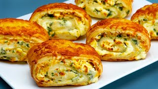 Simpler than you imagine Brilliant appetizer recipe from puff pastry [upl. by Eetsim]