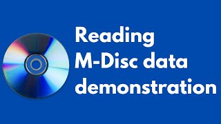 Reading Data From An MDisc Demonstration [upl. by Swithbart]