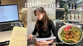 midterms vlog  VERY productive study days working at the library amp get productive with me [upl. by Hollyanne]