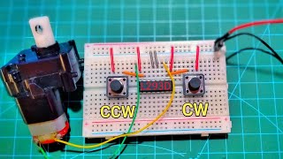 How to Control Motor CW and CCW with L293D motor driver IC [upl. by Adnerol]