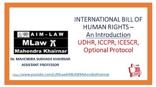 International Bill Of Human Rightsan introduction [upl. by Ettezil761]