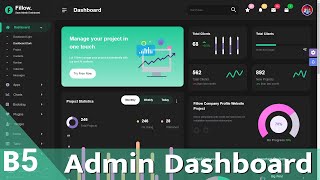 Bootstrap 5 Admin Dashboard 23 Template  HTML CSS JS [upl. by Ttegirb200]