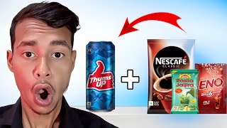 Clear unique Thums up with Nescafe ENO drink challenge [upl. by Nnairak]