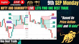 🔴Live Nifty intraday trading  Bank nifty live trading  Live options trading  9th SEP 2024 dhan [upl. by Aundrea157]