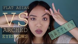 Flat Asian Eyebrows VS The Arched Eyebrows BATTLE   Love P Beauty [upl. by Wertheimer]