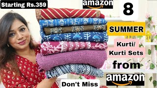 😃 Amazon KurtiKurti Set Haul Starting Rs359 Amazon PartywearOfficewear Kurtisetc❤️lAmazon Haul [upl. by Hanoj]