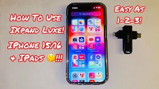 HOW TO USE THE SANDISK IXPAND FLASH DRIVE LUXE FOR THE USBC IPHONE 15 16 amp IPAD  SIMPLE TUTORIALS [upl. by Kerwinn]