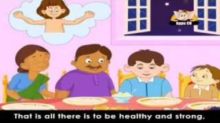 Rhymes for Learning English with Lyrics  Health and Food [upl. by Bethanne]