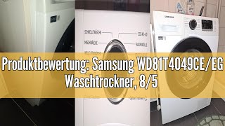 Produktbewertung Samsung WD81T4049CEEG Waschtrockner 85 kg 1400 Umin Ecobubble AirWash Hygi [upl. by Wolgast]