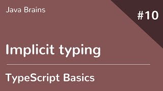 TypeScript Basics 10  Implicit typing [upl. by Witha]