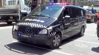 NSW Police  Public Order amp Riot Squad van at The Rocks Sydney [upl. by Chilcote190]