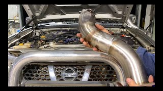 ZD30 Navara to Patrol Turbo Conversion Pt2  Dump Pipe [upl. by August]