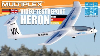 HERON MULTIPLEX RC GLIDER VIDEO TESTREPORT quotFLUGBERICHTquot amp quotOUT OF THE BOXquot TESTRPORT TEST [upl. by Thebault]