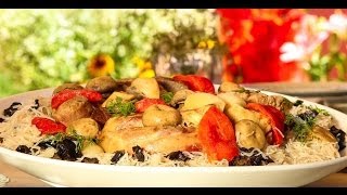 Choumicha  Gigot dagneau aux vermicelles  شميشة  لحم الغنم بشعرية الأرز والفطر [upl. by Lupee704]