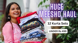 12 Meesho Kurta Sets Under Rs 499  Affordable Dailywear [upl. by Dal]