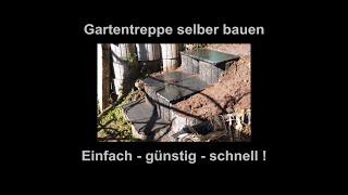 Gartentreppe selber bauen  einfach  schnell  günstig  und trotzdem stabil Treppenbau Treppe [upl. by Najib]