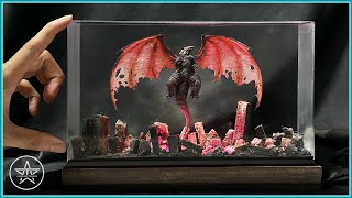 How to Make the Flying Dragon Wings GODZILLA Diorama Clay Resin Art [upl. by Ecinnahs]