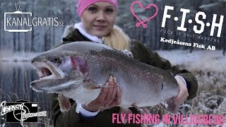 ♡ FISH  Fly Fishing in Villingsberg  Big Rainbow Trout  ft Sara Matilda and Joel [upl. by Alvinia]