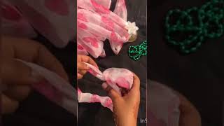 how make a scrunchie 😍DIY Small Medium Large size scrunchie diy scrunchies viralshort [upl. by Ecneralc]