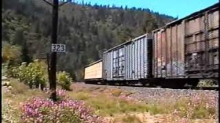 Freight train approaching Dunsmuir  1 [upl. by Gibbeon]