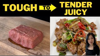 DON’T put baking soda in beef marinade  The RIGHT way to tenderize beef for stir fries [upl. by Ecydnak125]