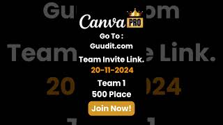 Unlock Canva Pro with a Team Invite Link Fast 🔑  20112024 CanvaProAccess CanvaPremium [upl. by Adebayo]