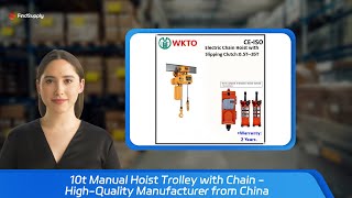 10t Manual Hoist Trolley with Chain  HighQuality Manufacturer from China [upl. by Otsedom]